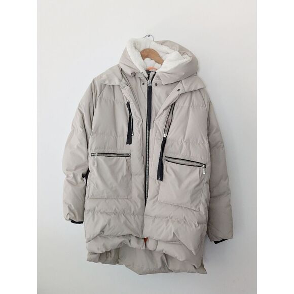 Orolay Thickened Down Coat Jacket in Beige The Amazon Coat Puffer - Picture 1 of 9